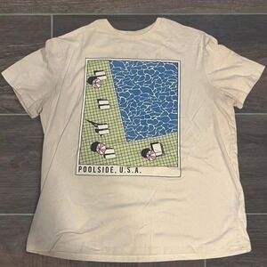 Cream and blue retro skater Goodfellow & Co. poolside indie tee